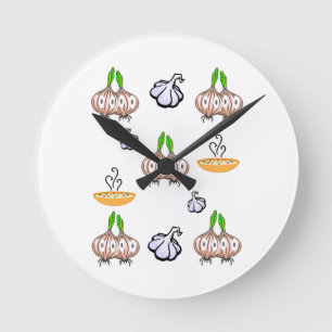Soppa Kitchen Onion Clock Rund Klocka