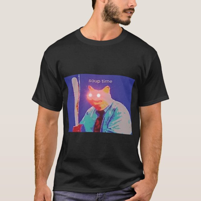 Soppa-medlemmen Cat Red Laser Öga T Shirt (Framsida)