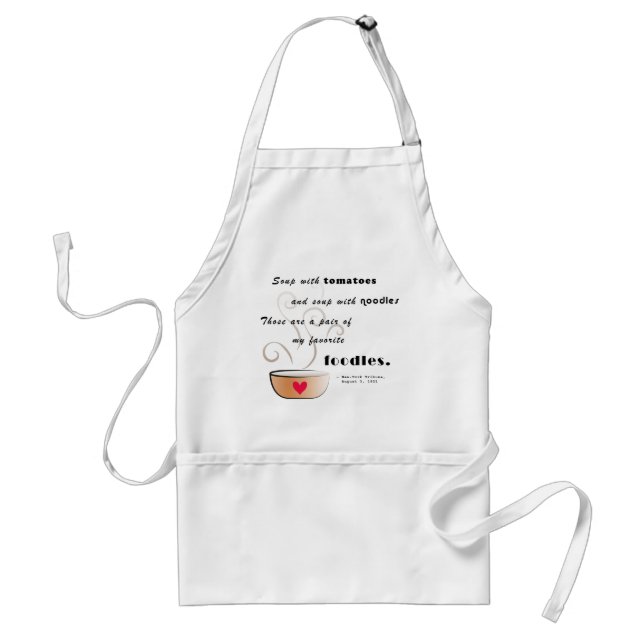 "Soppa - mitt favoritlivsmedel" Apron Förkläde (Framsidan)
