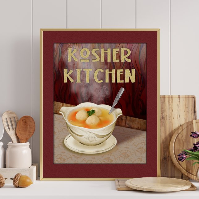 Soppa-utskrift för Kosher Kitchen Jewish Matzah Bo Poster (Skapare uppladdad)
