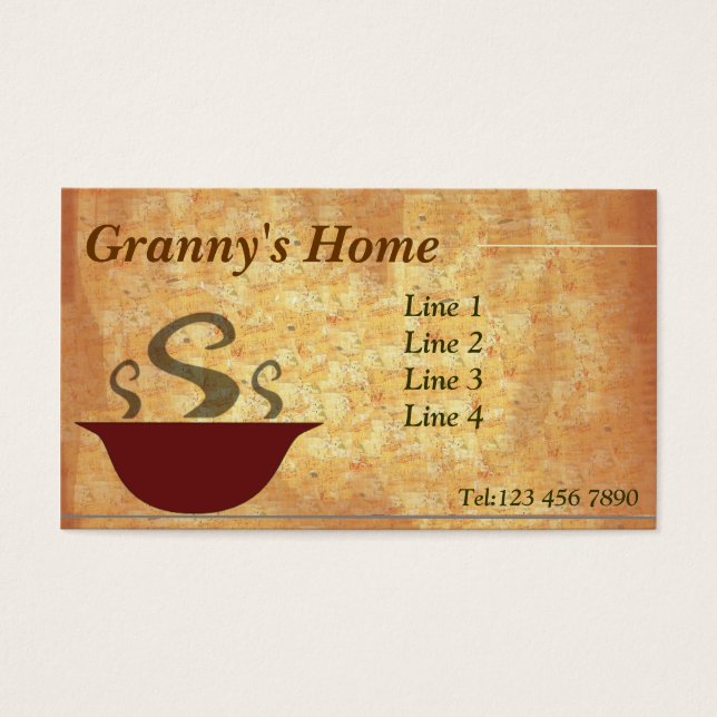 Soppa! Visitkort (Framsidan)