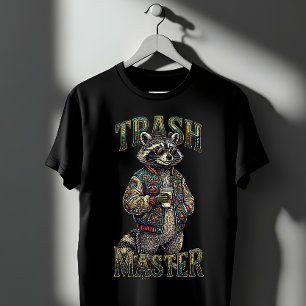 Soppe Björn Tvättbjörn Kaffe Mosaik Konst T Shirt