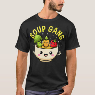 Soppgäng Kawaii Grönsaker I Skål Söt Matlagning T Shirt