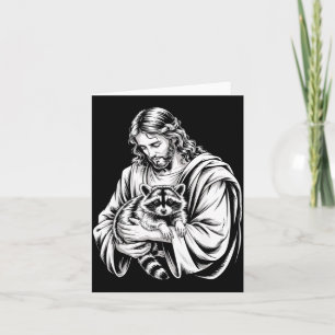 Soppsamlare Jesus Tvättbjörn Sopsamlare Djur Tvätt Kort