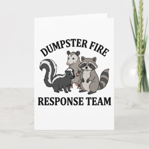 Sopptunnan Brand Svarsteam Tvättbjörn Opossum Roli Kort