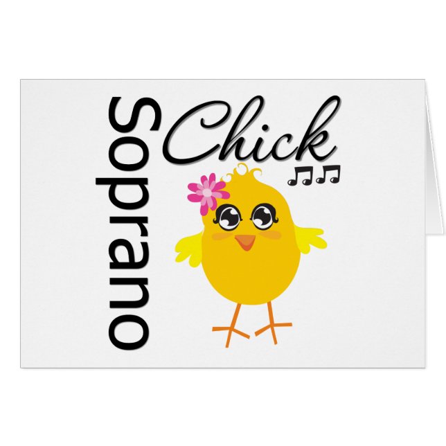 Soprano Chick Hälsningskort (Framsidan Horizontal)