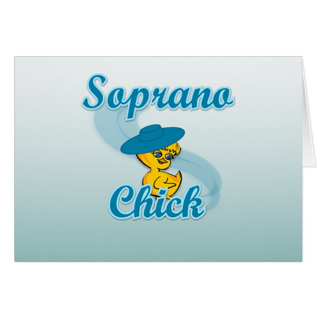 Soprano-Chick nr 3 Hälsningskort (Framsidan Horizontal)