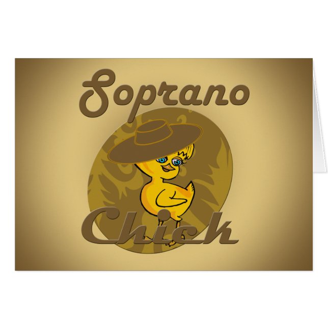 Soprano-Chick nr 6 Hälsningskort (Framsidan Horizontal)