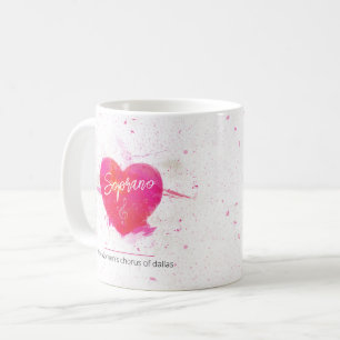 Soprano Musical Heart Singing Part Kaffemugg