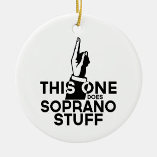 Soprano Saker - Funny Soprano Music Julgransprydnad Keramik
