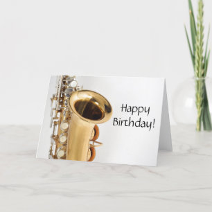 Soprano Saxophone Birthday Card Kort