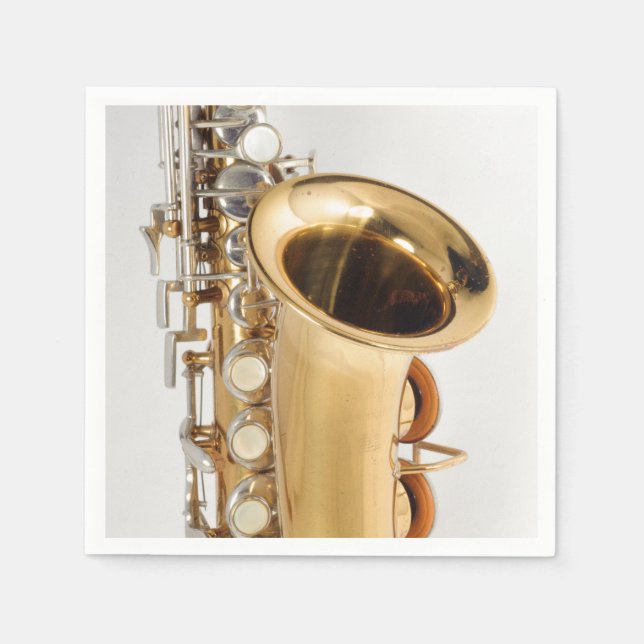 Soprano Saxophone Napkin Pappersservett (Framsidan)