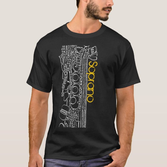 Soprano Saxophone T-shirt (Framsida)
