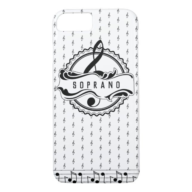 Soprano Singer Musical Note Phone Case Case-Mate iPhone Skal (Baksida)