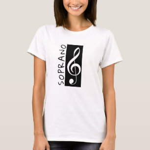 Soprano Singer Treble Clef Music Chorus T Shirt