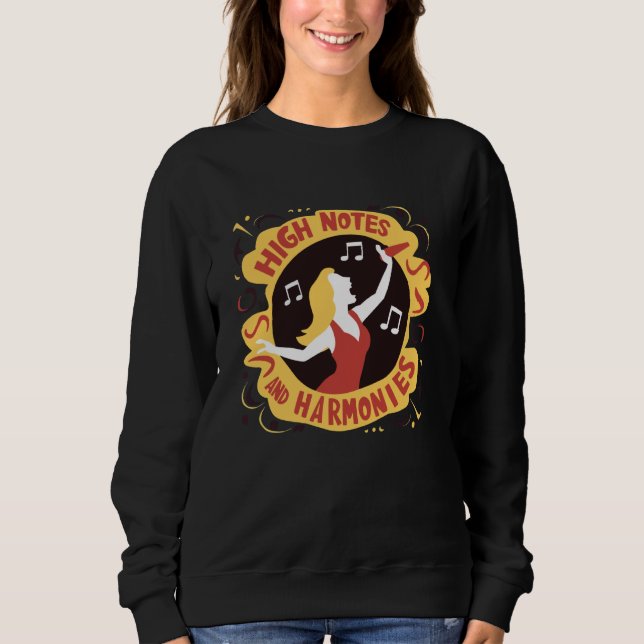 Soprano Singer Vocal Range Vocalist Voice Singing T Shirt (Framsida)