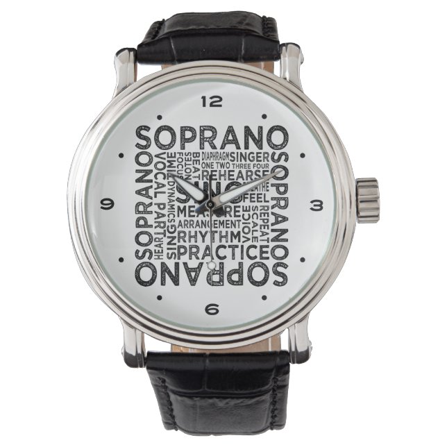 Soprano Typography Armbandsur (Framsida)
