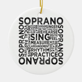 Soprano Typography Julgransprydnad Keramik