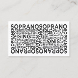 Soprano Typography Visitkort