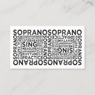 Soprano Typography Visitkort