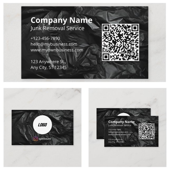 Soprumöbler Svart Mall Visitkort (Junk Removal Black Template Business Card
)