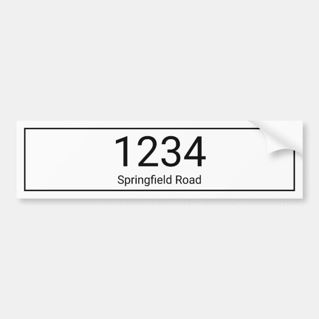 Sopsäck brevlåda adressetikett dekal (Framsidan)