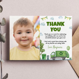 Soptruck Födelsedagsfoto Tackkort Tack Kort