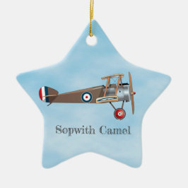 Sopwith Camel Julgransprydnad Keramik