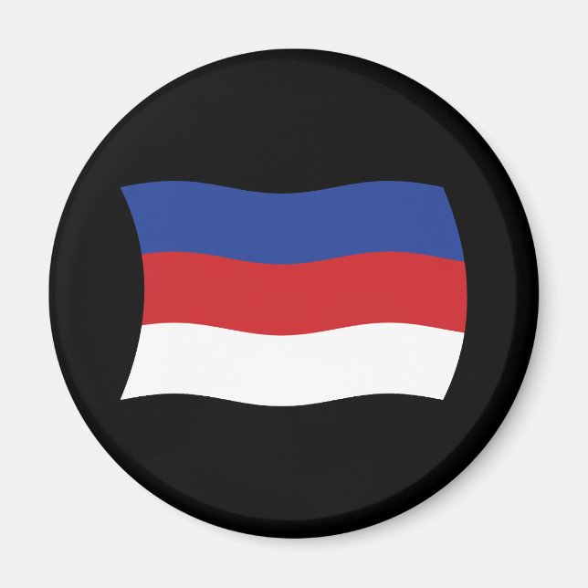 Sorbernas flagga Magnet (Framsidan)