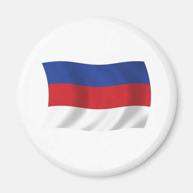 Sorbernas flagga Magnet (Framsidan)