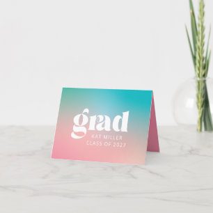 Sorbet Gradient Studenten Tack Kort