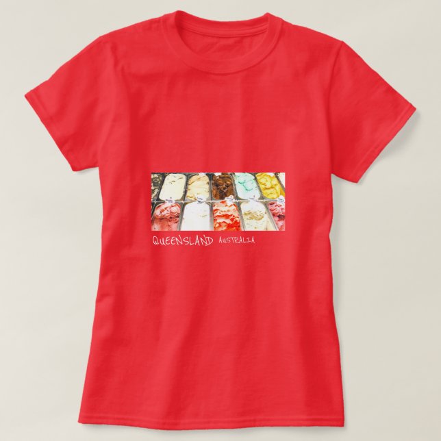 Sorbet Queensland Australien reser till Souvenir T Shirt (Design framsida)