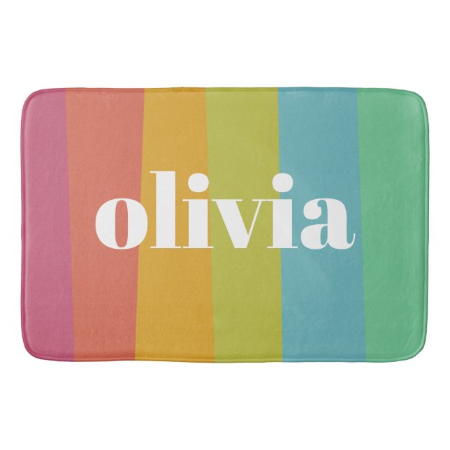 Sorbet Rainbow Färg eget namn, sommar Badrumsmatta (Framsidan)