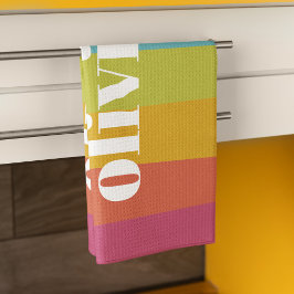 Sorbet Rainbow Färg eget namn, sommar Kökshandduk