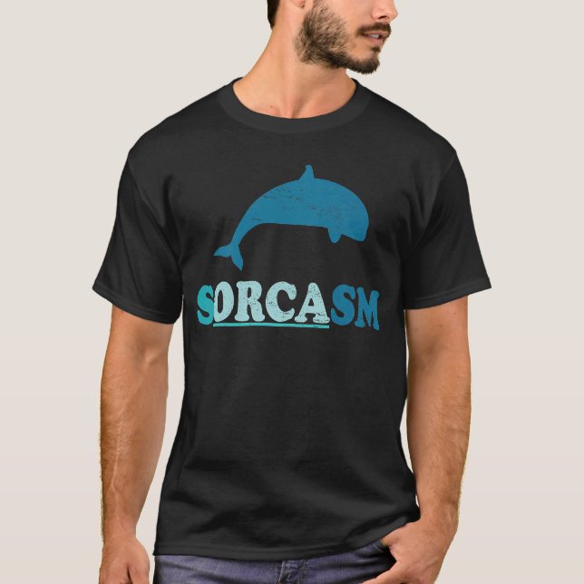Sorcasm orca val tittar på t shirt (Framsida)
