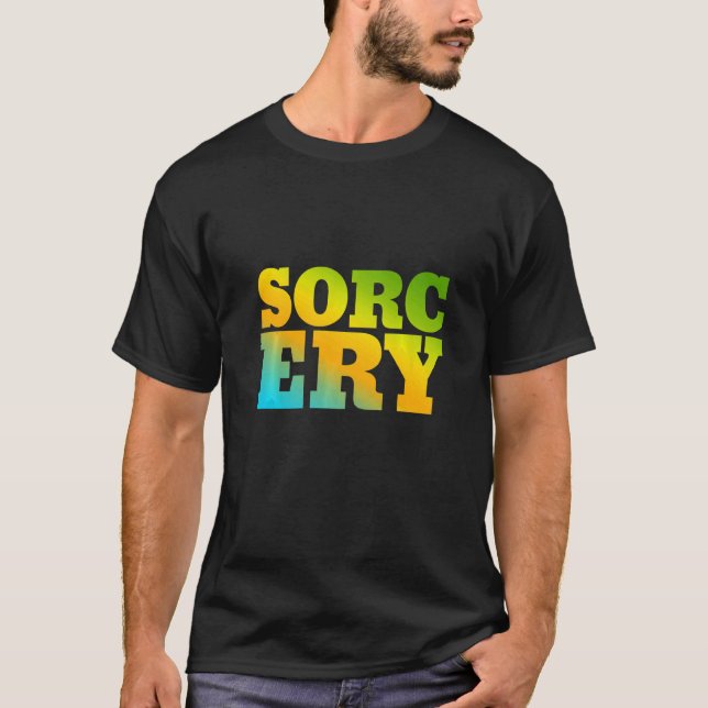 Sorcerat Designat med Nature Färg T Shirt (Framsida)