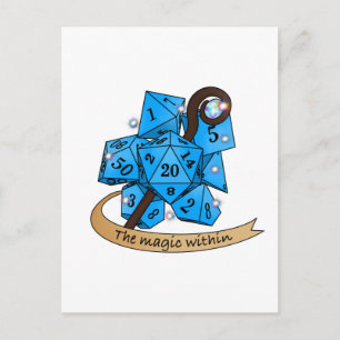 Sorcerer Dice Design Helg Vykort