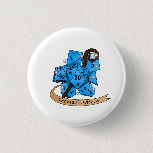 Sorcerer Dice Design Knapp (Framsida)