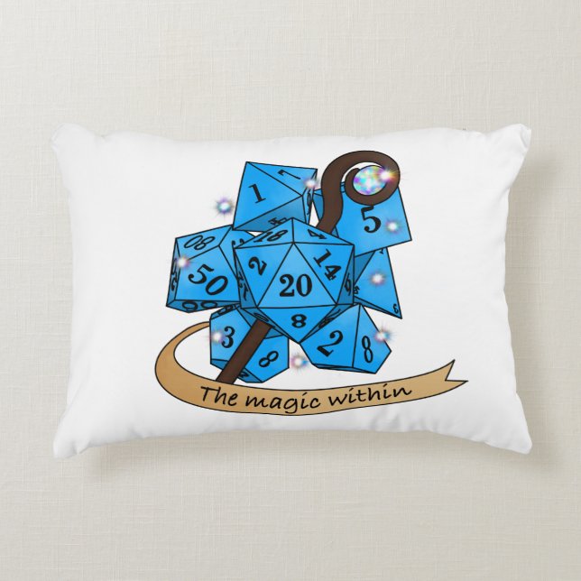 Sorcerer Dice Design Prydnadskudde (Framsidan)