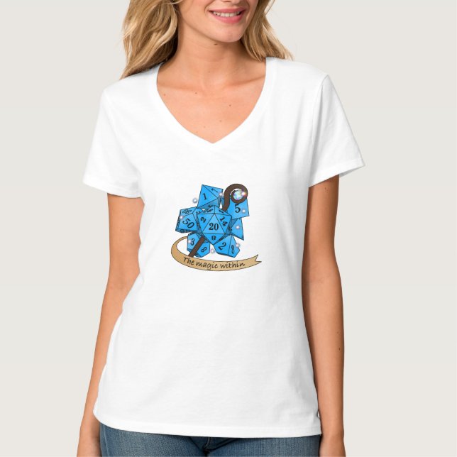 Sorcerer Dice Design T Shirt (Framsida)