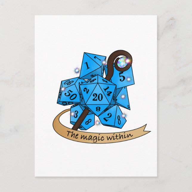 Sorcerer Dice Design Vykort (Framsida)