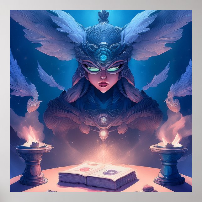 Sorceress  Getting Ready To Cast Spell Poster (Framsidan)