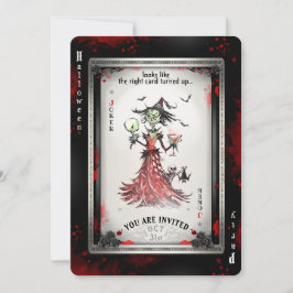 Sorceress Joker Card-partiinbjudan Inbjudningar