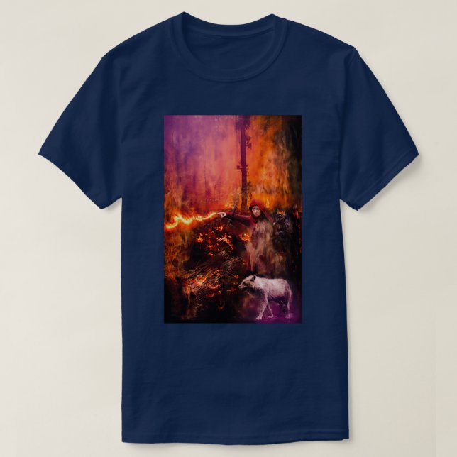 Sorceress vid Krig T Shirt (Design framsida)