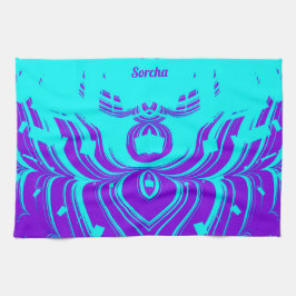 SORCHA ~ FLUORO SHADES ~ 3D ~ Lila Aqua ~ Kökshandduk