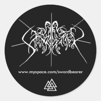 Sordbearer-dekal med Valknut Runt Klistermärke