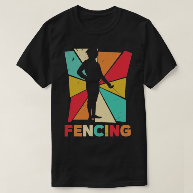 Sordmanship Sword Fighing Fening T Shirt (Design framsida)