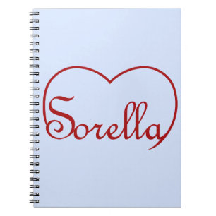 Sorella Italy Sister hjärta Red Anteckningsbok