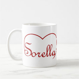 Sorella Italy Sister hjärta Red Kaffemugg