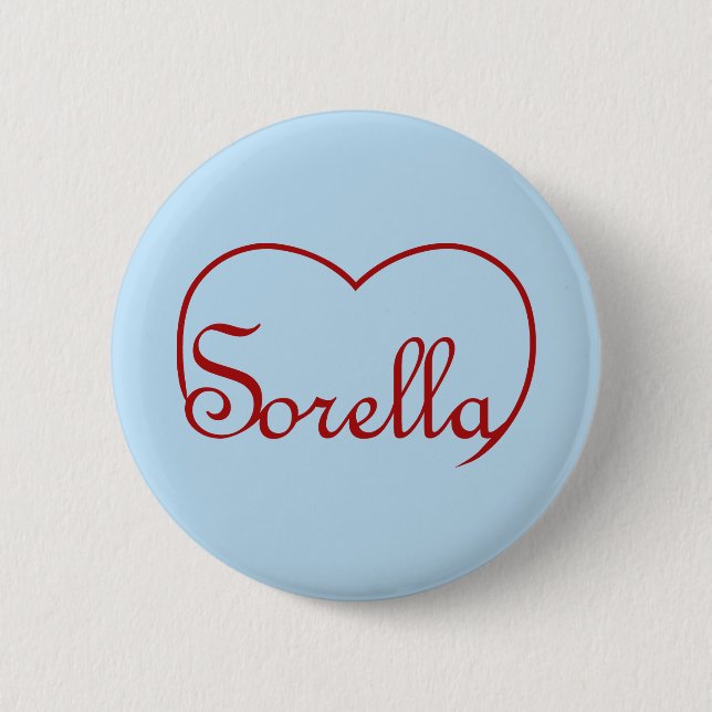 Sorella Italy Sister hjärta Red Knapp (Framsida)